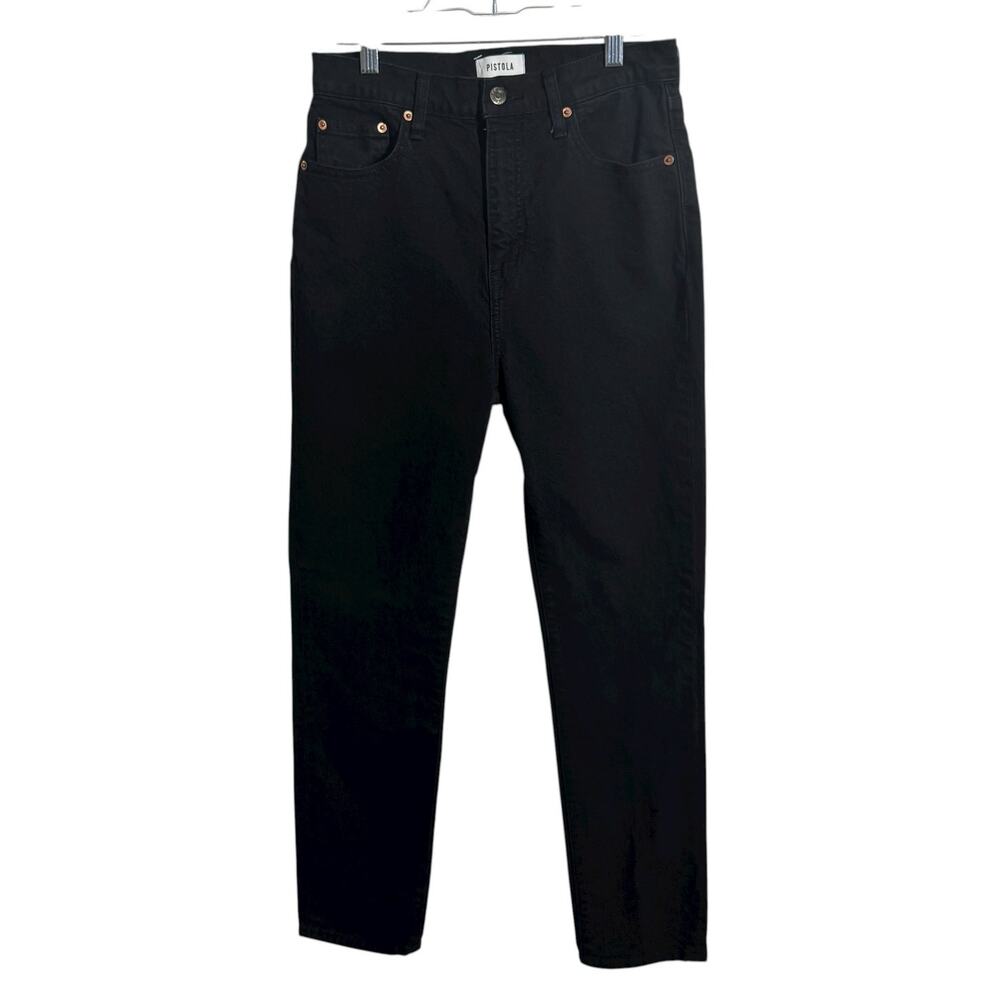 Pistola Jeans Women 27 Black Straight Leg Organic Cotton Minimal Modest Capsule